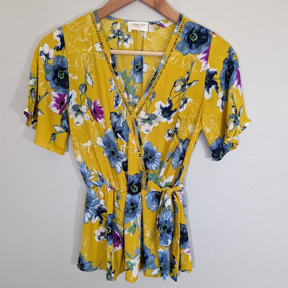 Sienna Sky Floral Wrap Top